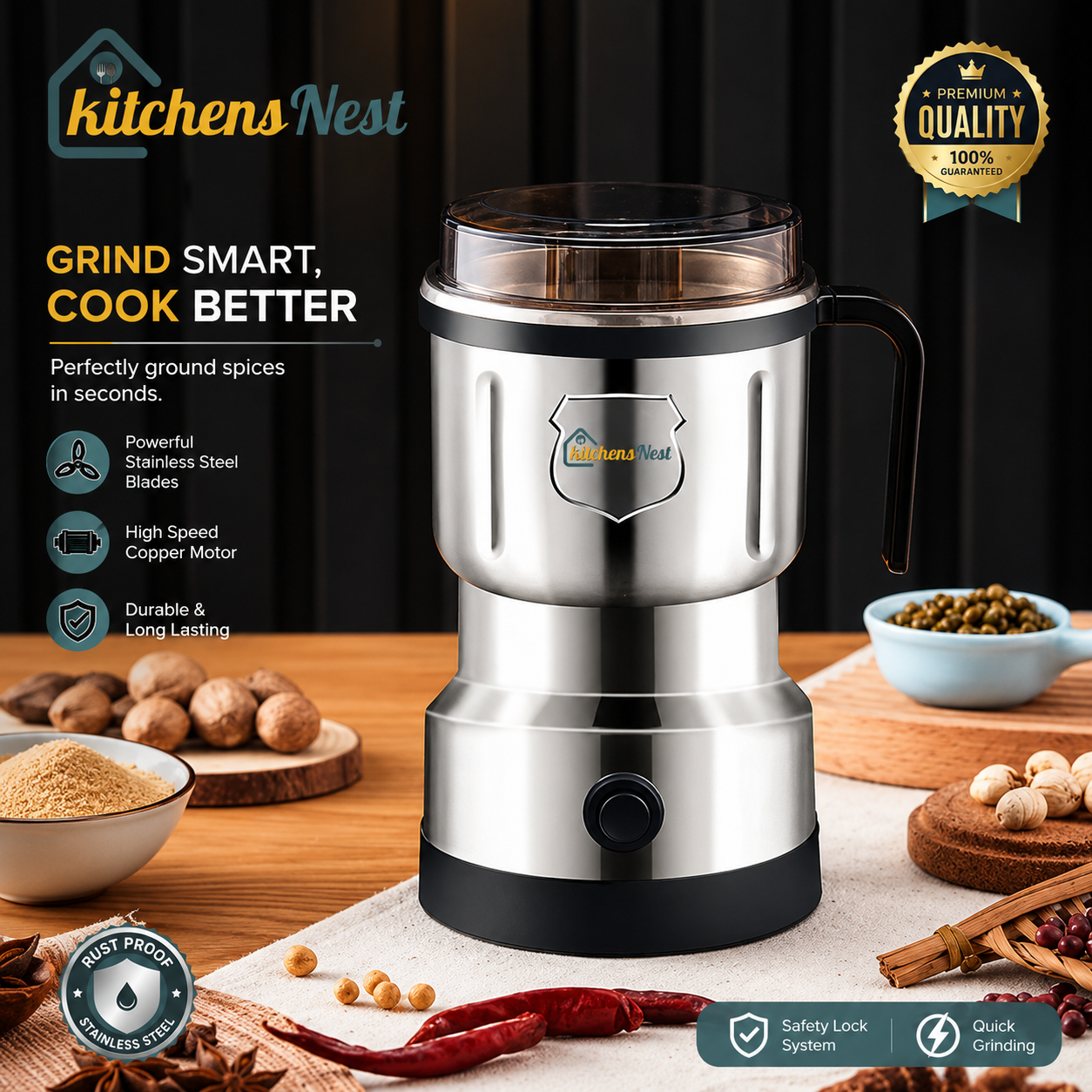 🎁 50% OFF! Multifunctional Electric Grinder – Coffee, Spices & More in Seconds! ⏳