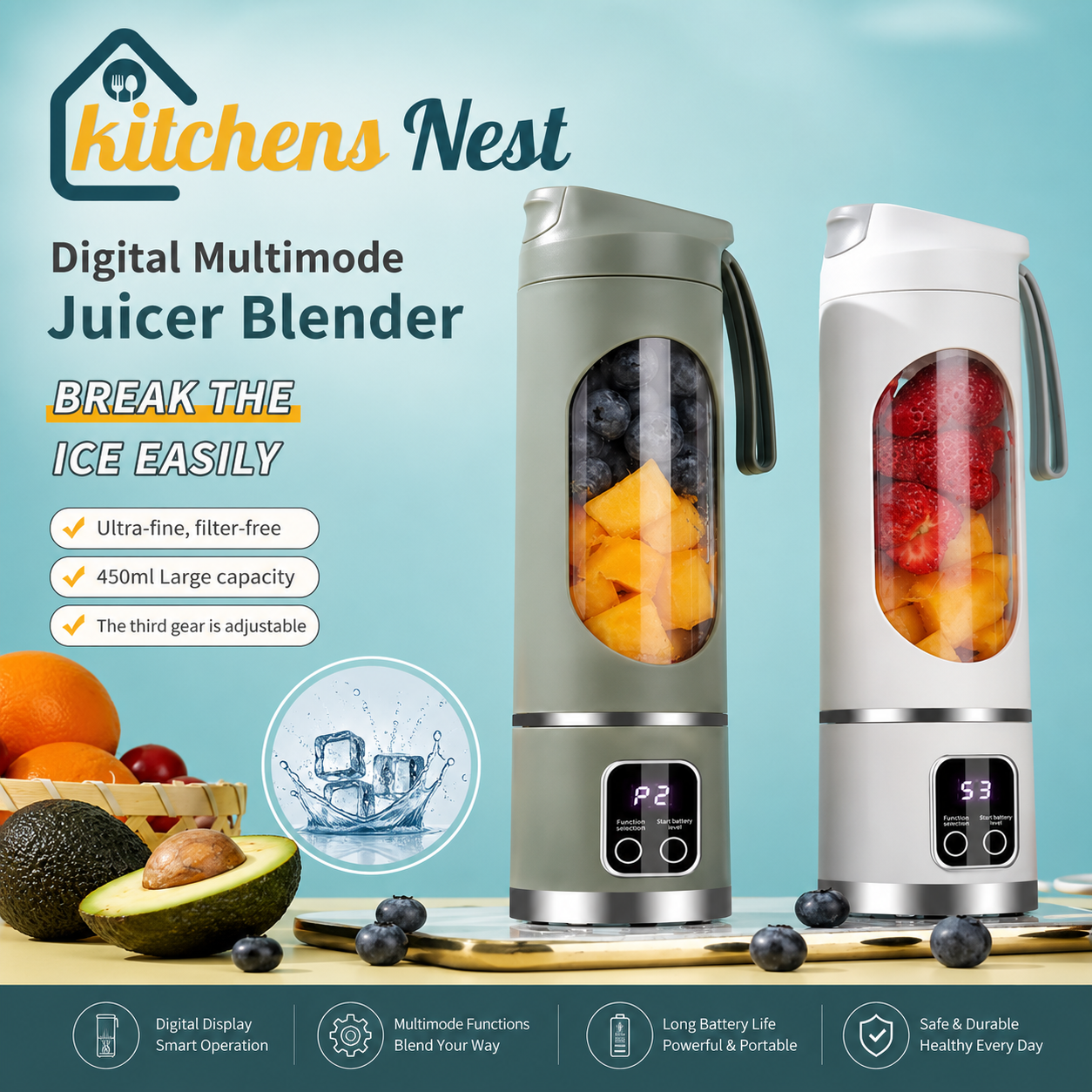🔥LAST DAY 49% OFF🔥Digital Multimode Juicer Blender