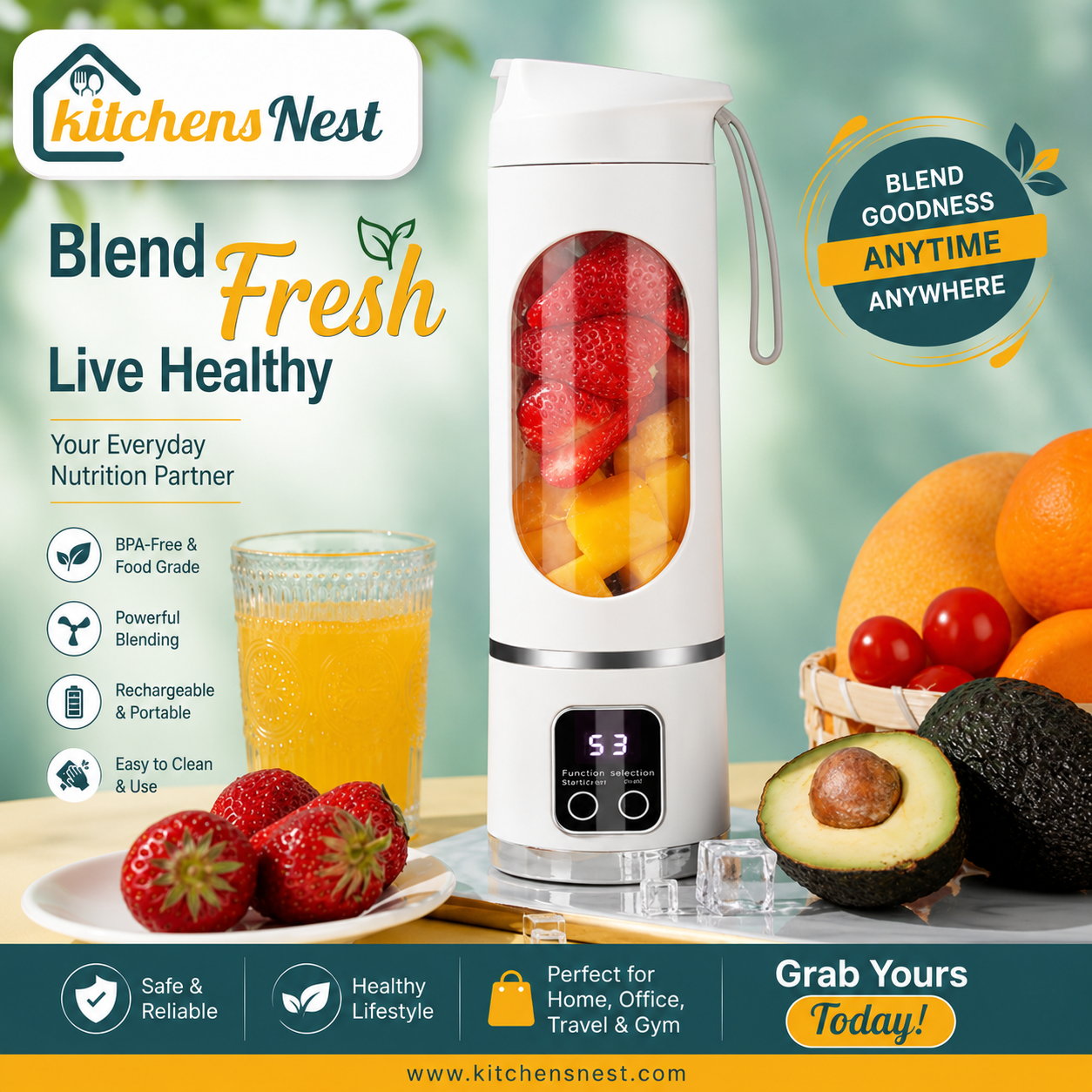 🔥LAST DAY 49% OFF🔥Digital Multimode Juicer Blender