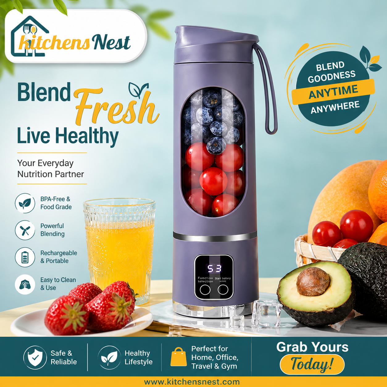 🔥LAST DAY 49% OFF🔥Digital Multimode Juicer Blender