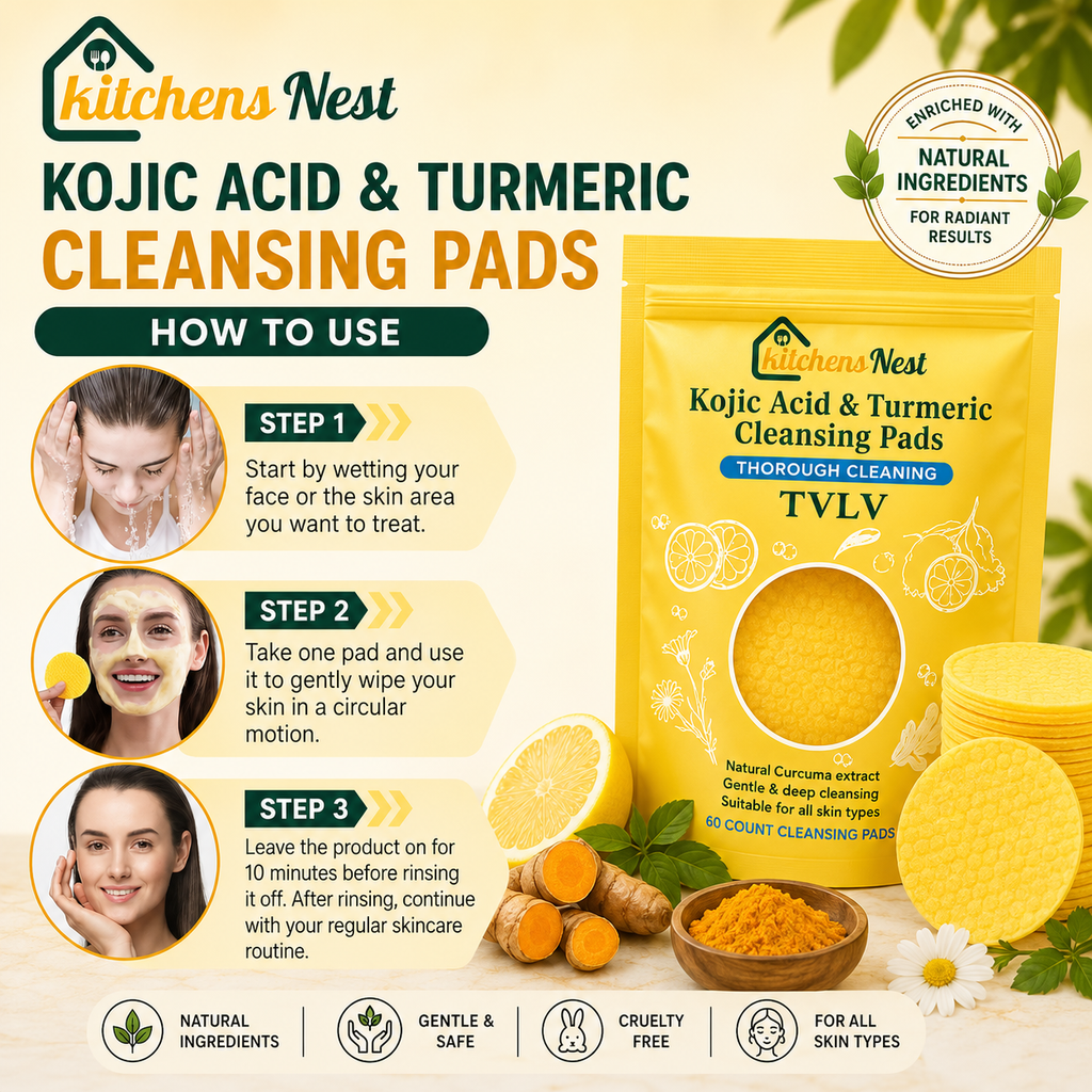 🔥Last Day 49% OFF- Turmeric & Kojic Acid Cleansing Pads - 60 Pieces