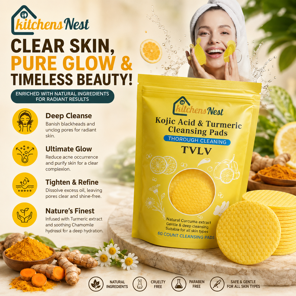 🔥Last Day 49% OFF- Turmeric & Kojic Acid Cleansing Pads - 60 Pieces